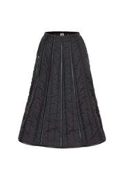 Odette A-Line Waterproof Skirt with Sustainable Padding and Vegan Leather Trim