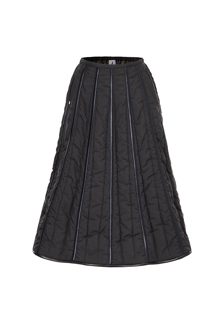 Odette A-Line Waterproof Skirt with Sustainable Padding and Vegan Leather Trim