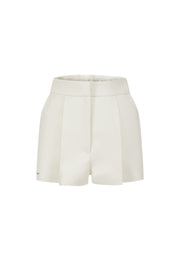 Marlowe Waterproof Vegan Pleated Leather Shorts