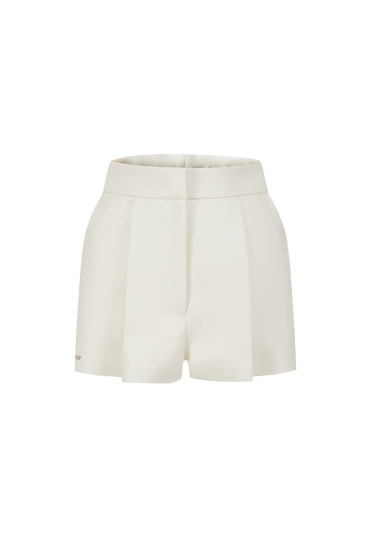 Marlowe Waterproof Vegan Pleated Leather Shorts