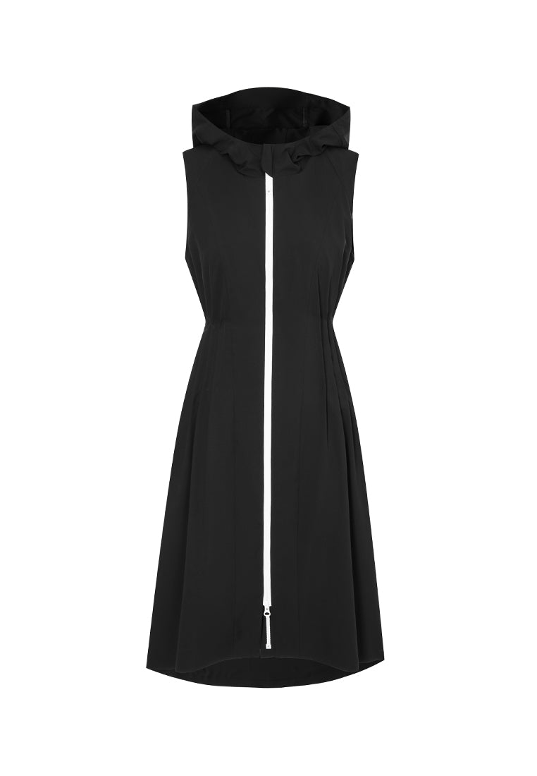 Desiderata Water- & Wind-Resistant Maxi Jacket with Pleated Waist
