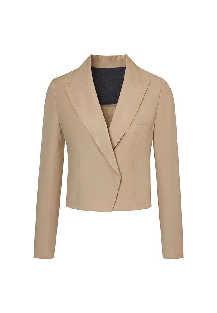 Byron Crease-Resistant Fitted Cropped Blazer