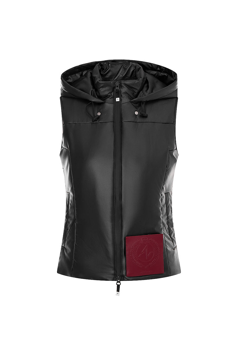 Theo Lightweight Padded Vest with Packable Hood and Detachable Card Holder