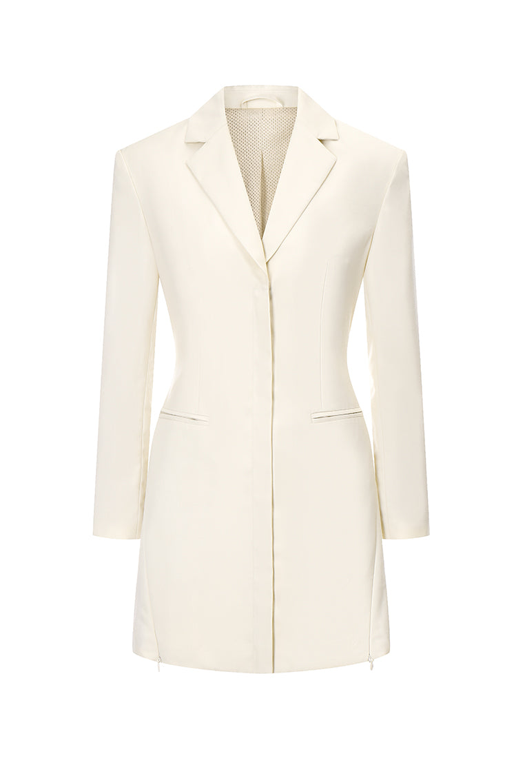 Anya Water and Wrinkle-resistant Convertible Pleated Blazer Dress