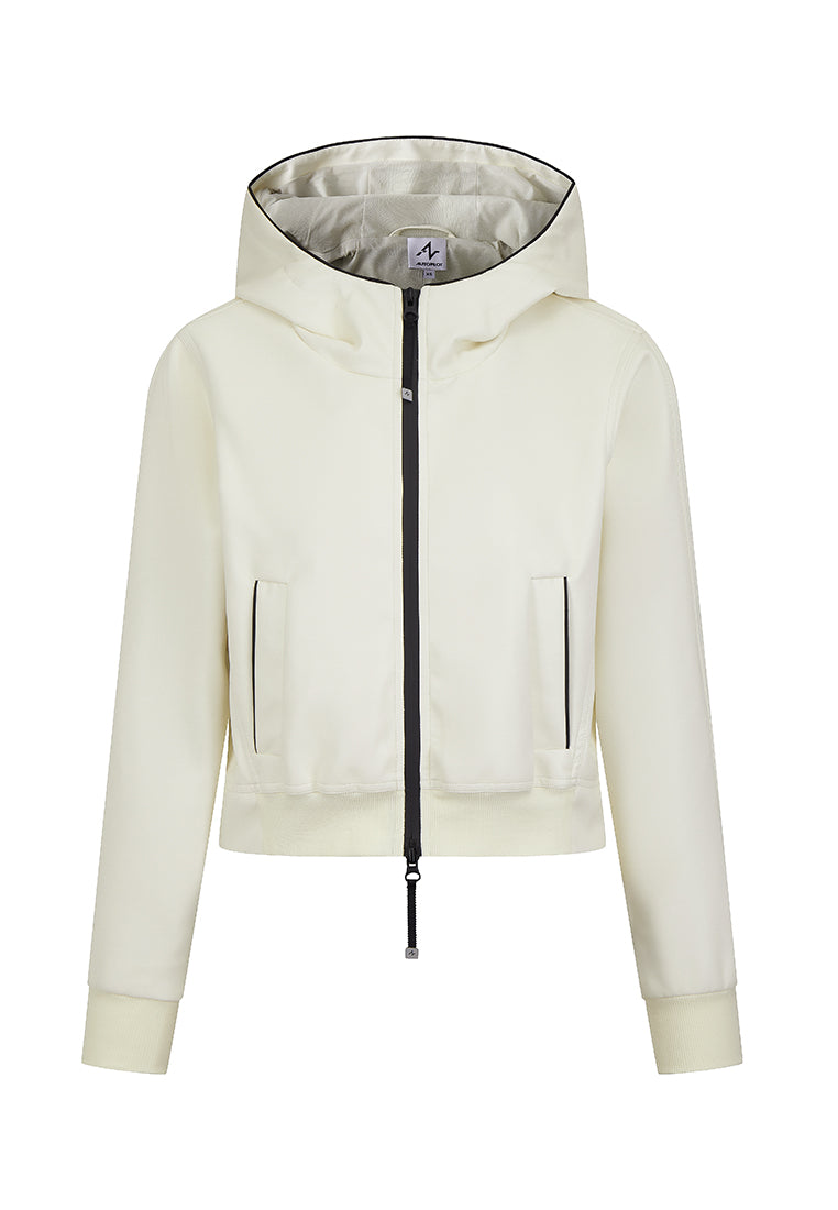 Freda Waterproof Vegan Leather Jacket with Adjustable Hood