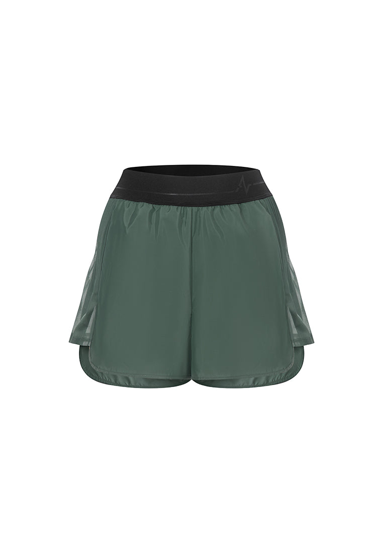 Horizon Pleated Panel Running Shorts with Built-In Sweat-Wicking and Stretch-Jersey Liner