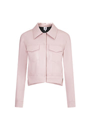 Gilda Vegan Leather Water-Repellent Trucker Jacket with Natural Pigment
