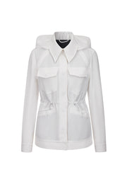Odyssey Crease-Resistant Safari Jacket with Detachable Bolero and Packable Hood