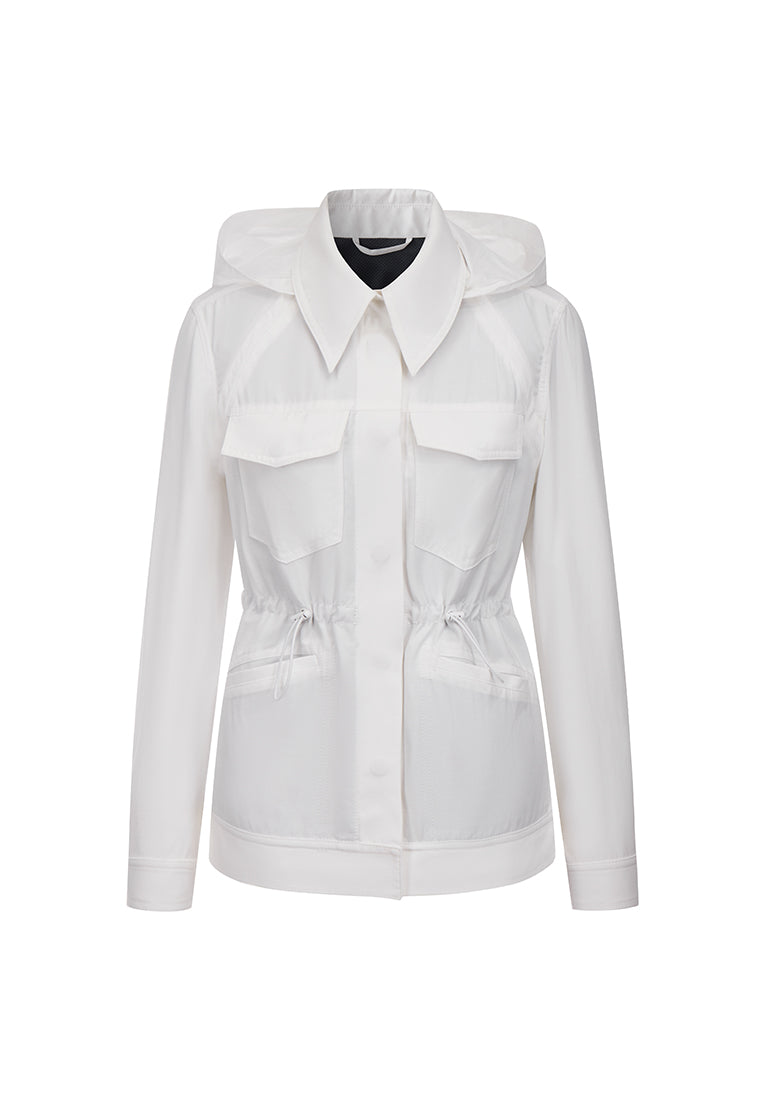 Odyssey Crease-Resistant Safari Jacket with Detachable Bolero and Packable Hood
