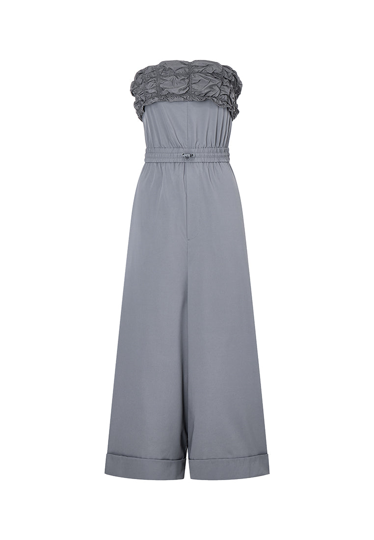 Acacia Strapless Recycled Polyester Jumpsuit with AP Signature Square Panel Detail