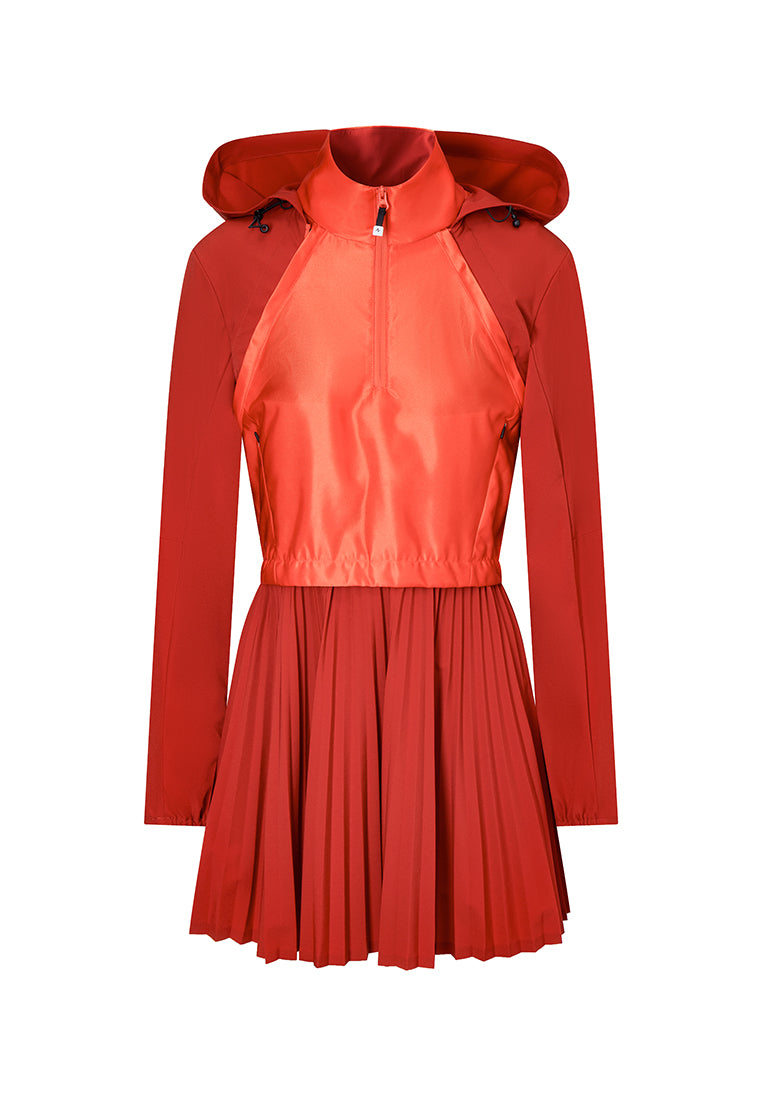 Melanie Hooded Tennis Dress with Detachable Sleeves