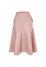 Hazel Water-Repellent Sustainable Vegan Leather Skirt with Natural Pigment