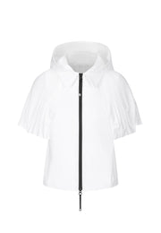 Bianca Essential Water- and Wind-resistant Jacket with Pleated Cape