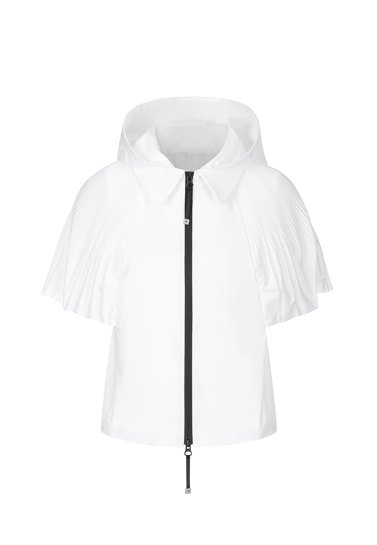 Bianca Essential Water- and Wind-resistant Jacket with Pleated Cape