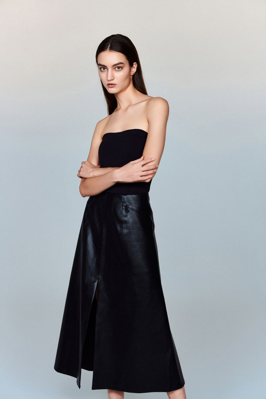 Austen Corset-inspired Stretch-Jersey Strapless Top
