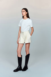 Marlowe Waterproof Vegan Pleated Leather Shorts