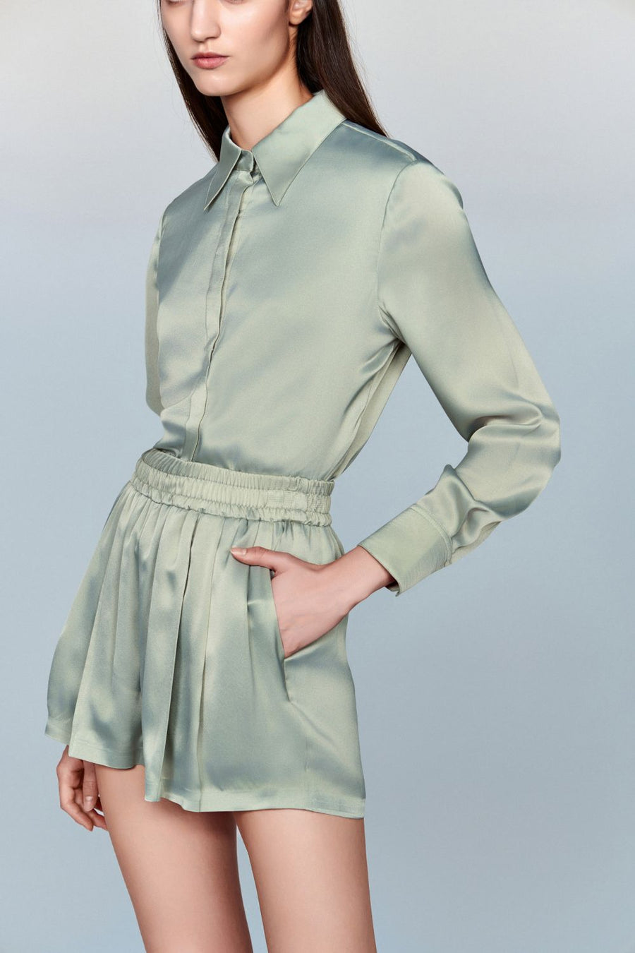 Athens 100% Silk Shirt with UPF 50+ Sun Protection