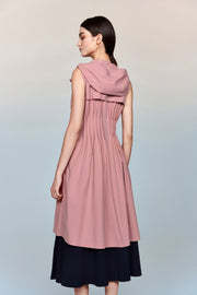 Desiderata Water- & Wind-Resistant Maxi Jacket with Pleated Waist