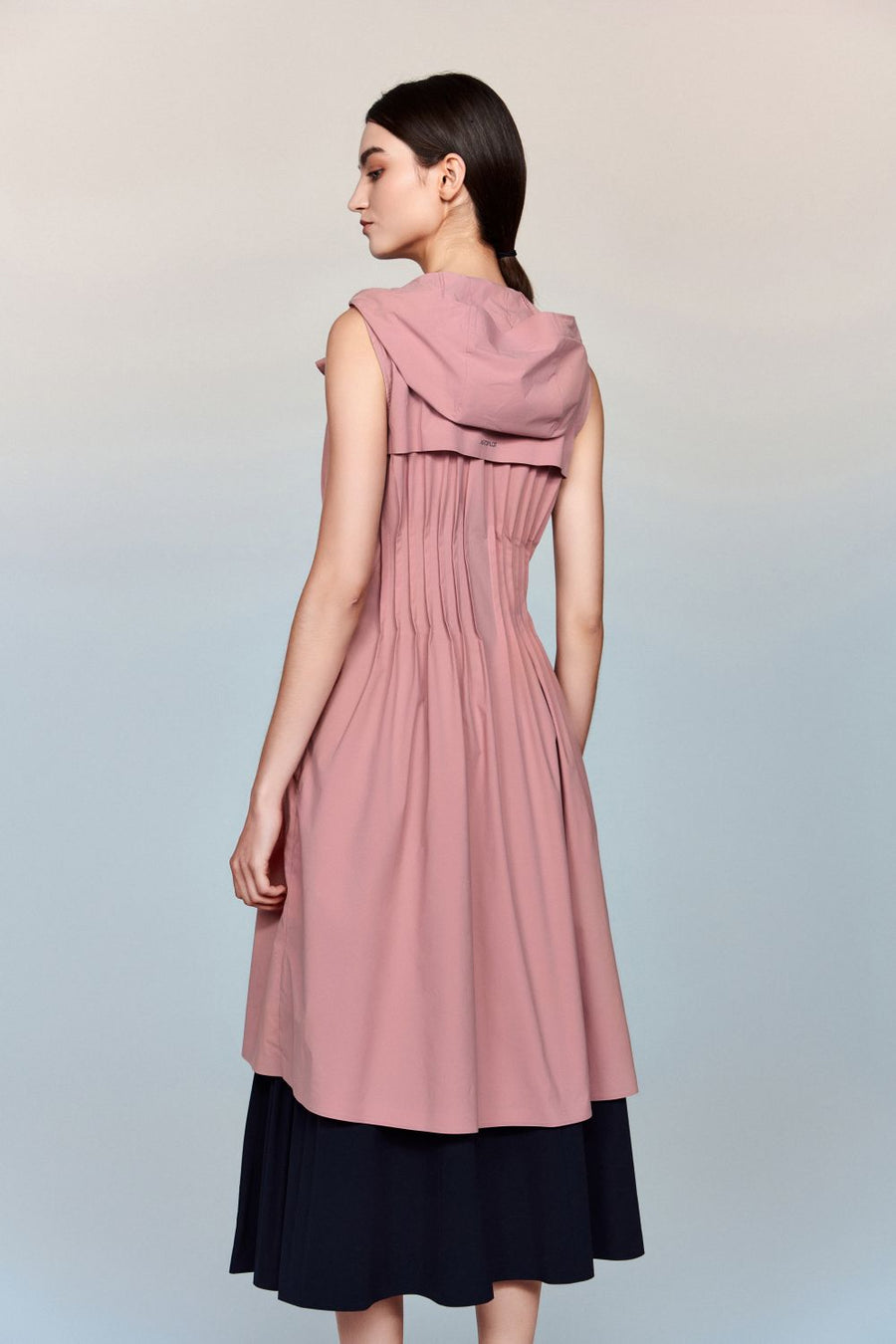 Desiderata Water- & Wind-Resistant Maxi Jacket with Pleated Waist