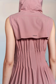 Desiderata Water- & Wind-Resistant Maxi Jacket with Pleated Waist