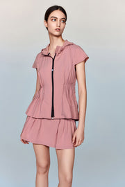 Artemis Water- and Wind resistant Long Sleeved Jacket with Pleated Waist