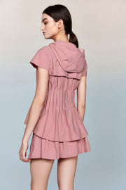 Artemis Water- and Wind resistant Long Sleeved Jacket with Pleated Waist