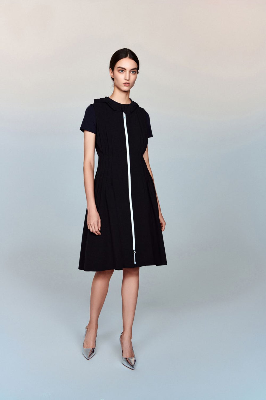 Desiderata Water- & Wind-Resistant Maxi Jacket with Pleated Waist