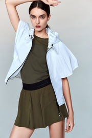 Bianca Essential Water- and Wind-resistant Jacket with Pleated Cape