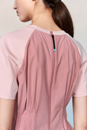 Santorini T-Shirt with Pleated Peplum Waist