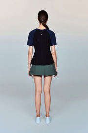 Santorini T-Shirt with Pleated Peplum Waist