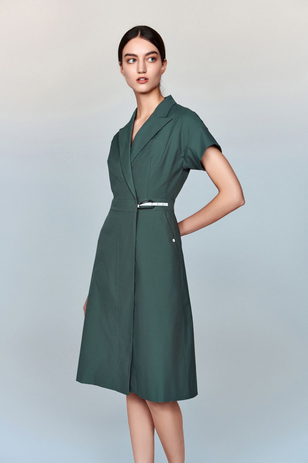 Maia Sustainable-Fibre Maxi Lapel Dress