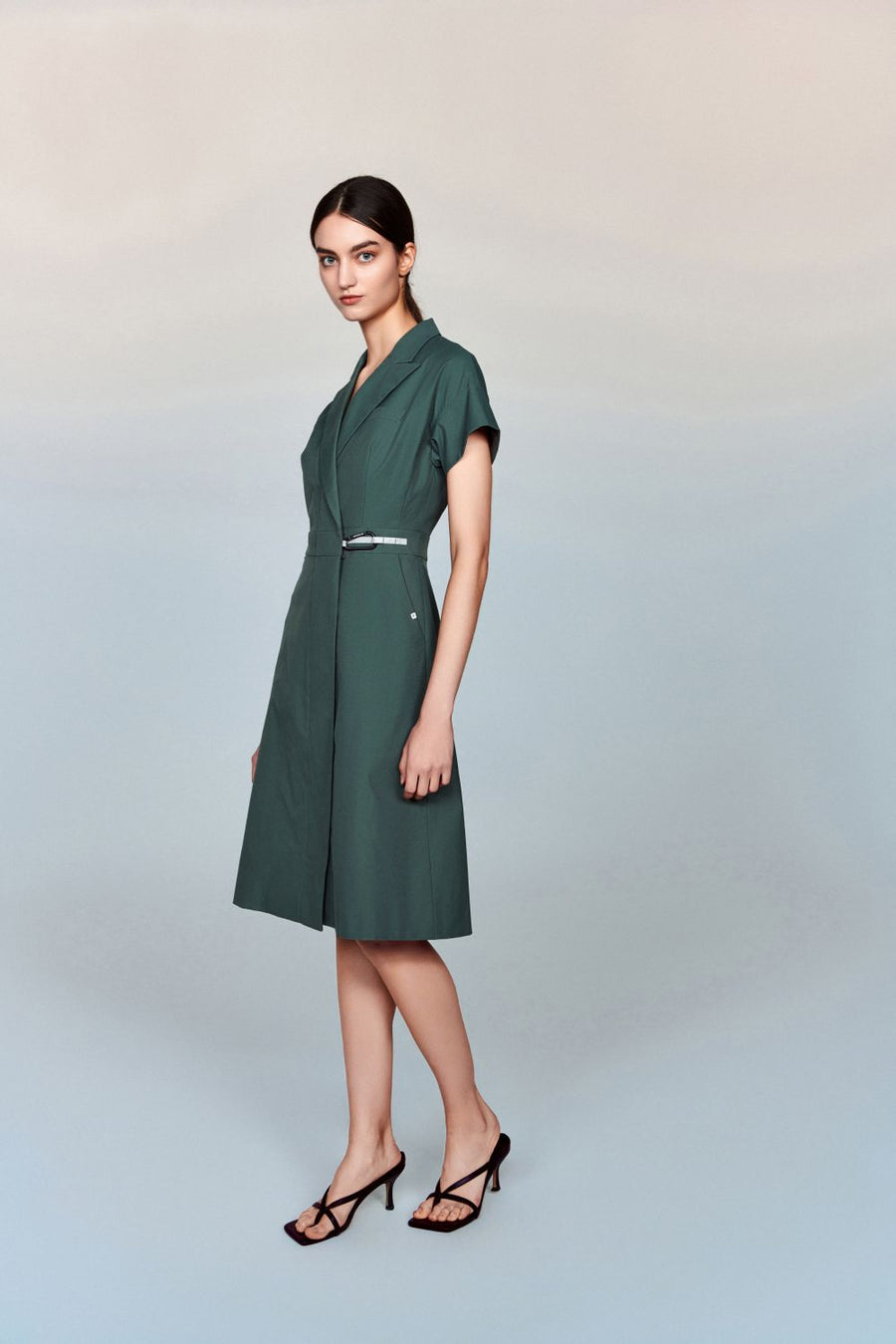 Maia Sustainable-Fibre Maxi Lapel Dress