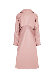Miller Waterproof Sustainable Vegan Leather Trench with Flared Skirt