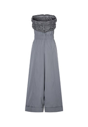 Acacia Strapless Recycled Polyester Jumpsuit with AP Signature Square Panel Detail