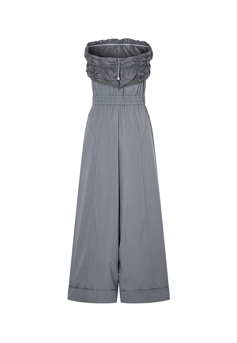 Acacia Strapless Recycled Polyester Jumpsuit with AP Signature Square Panel Detail