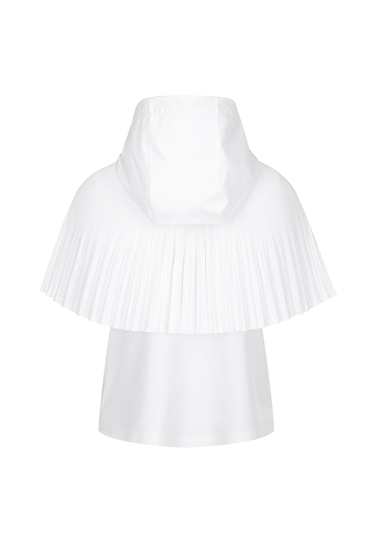 Bianca Essential Water- and Wind-resistant Jacket with Pleated Cape