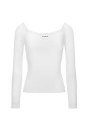 Hepburn Stretch-Jersey Off-the-Shoulder Top with Removable Pads