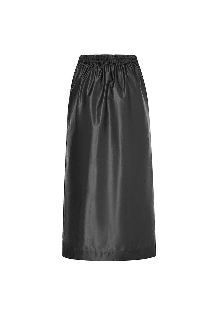 Niamh Gleaming Skirt with Pleated Slit