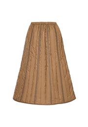 Odette A-Line Waterproof Skirt with Sustainable Padding and Vegan Leather Trim
