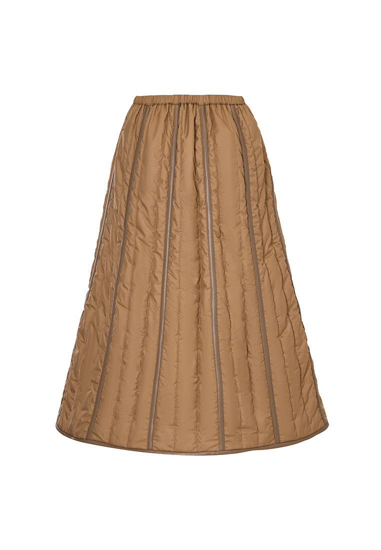 Odette A-Line Waterproof Skirt with Sustainable Padding and Vegan Leather Trim