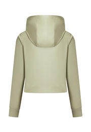 Freda Waterproof Vegan Leather Jacket with Adjustable Hood