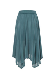 Poised Asymmetric Pleated Skirt