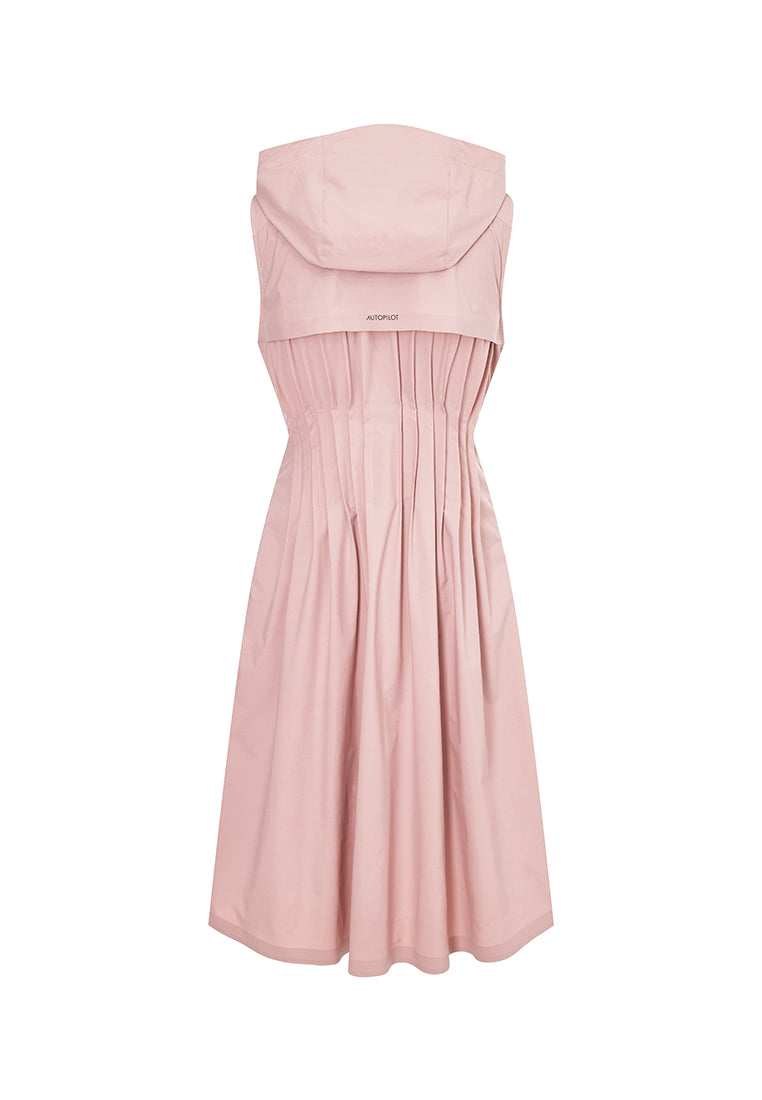 Desiderata Water- & Wind-Resistant Maxi Jacket with Pleated Waist