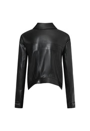 Gilda Vegan Leather Water-Repellent Trucker Jacket with Natural Pigment