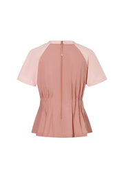 Santorini T-Shirt with Pleated Peplum Waist