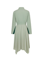 Mercer Water-Repellent and Crease-Free 2-in-1 Coat with Pleated Skirt