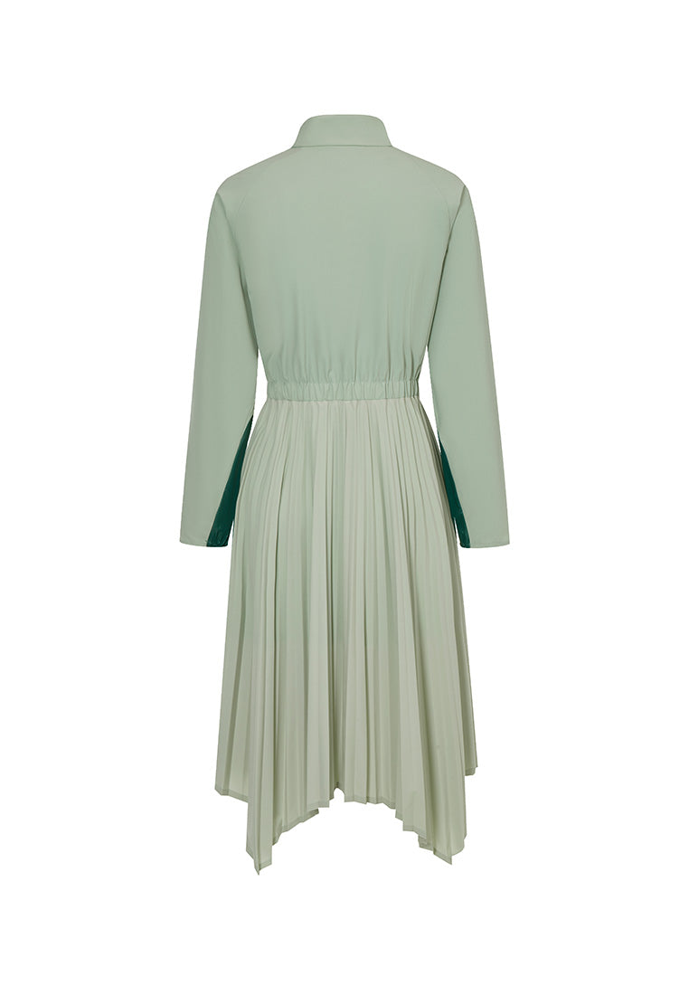 Mercer Water-Repellent and Crease-Free 2-in-1 Coat with Pleated Skirt