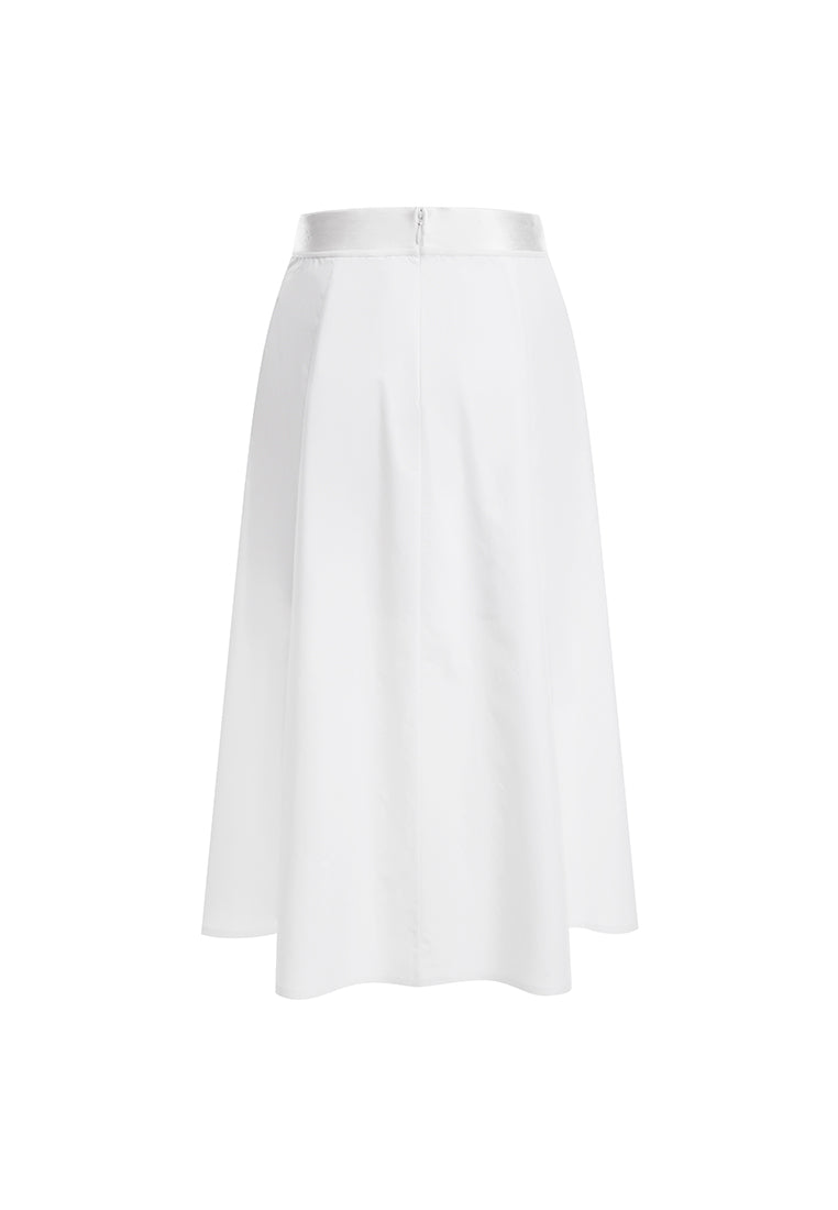Bianca Essential Water- and Wind-resistant Midi Skirt with Pleated Panels