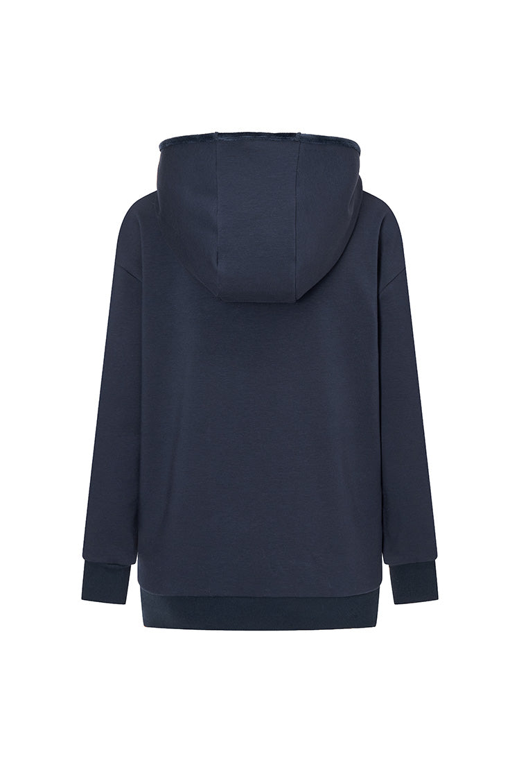Wisp Ultra-Soft Recycled Polyester and Organic Cotton Boyfriend Fit Sweatshirt with Adjustable Neck Zippers