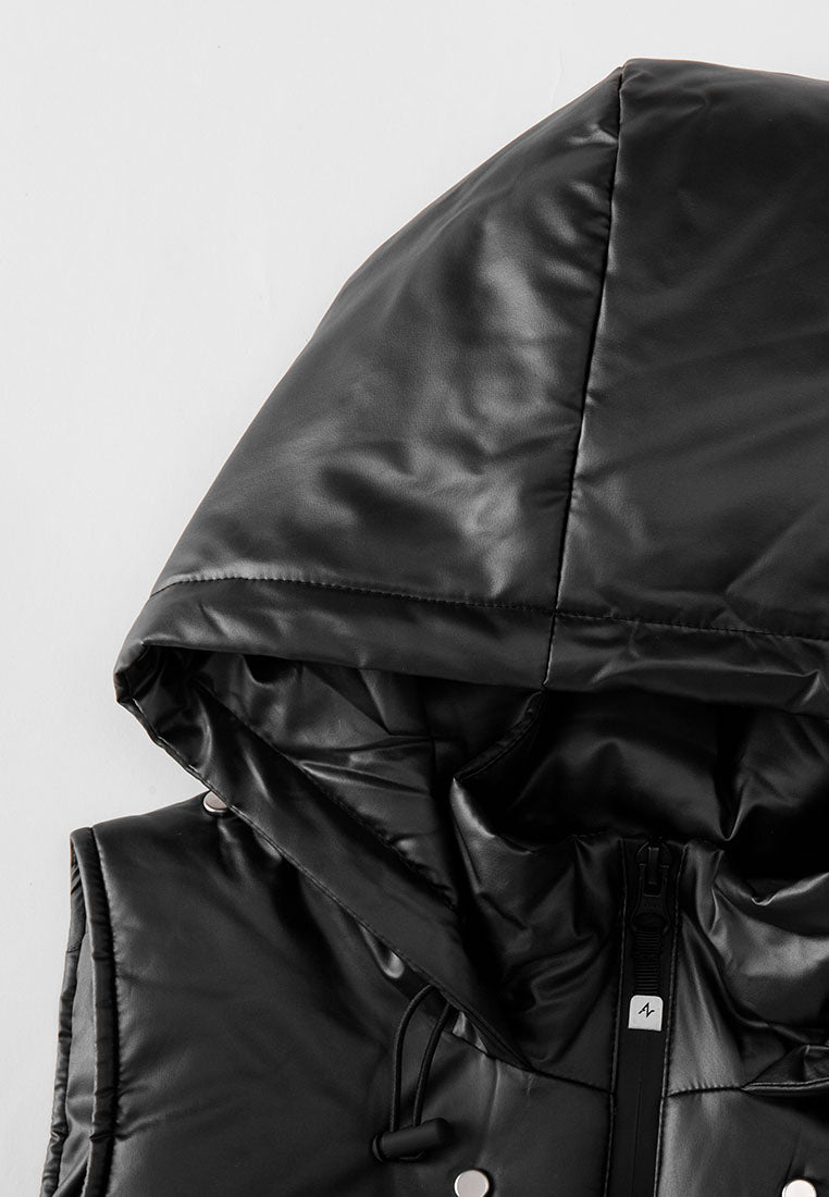 Theo Lightweight Padded Vest with Packable Hood and Detachable Card Holder